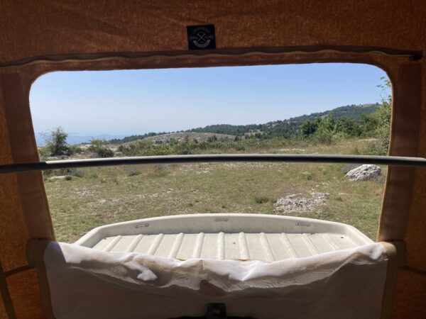 vue de la chambre du haut VW Combi T2